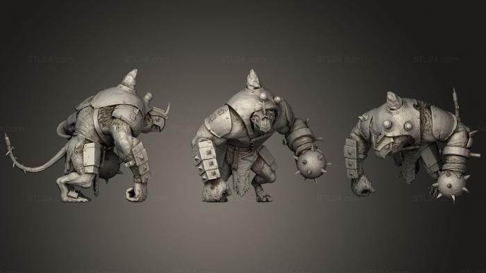 Figurines heroes, monsters and demons (Moulder Rat Ogre4, STKM_1008) 3D models for cnc
